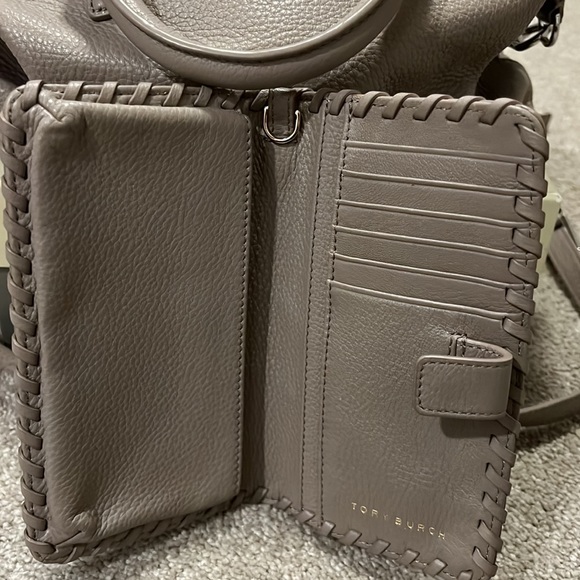 Tory Burch Handbag and Wallet Grey/Taupe soft leather - Picture 5 of 6
